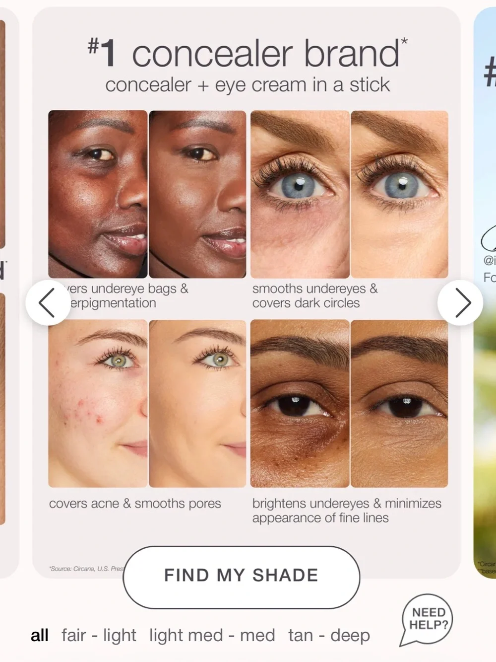 Tarte shape tape blur concealer stick
